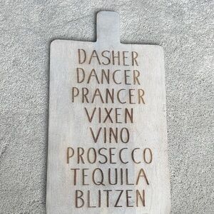 Wooden Serving Board with Text